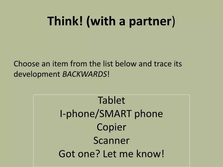 think with a partner