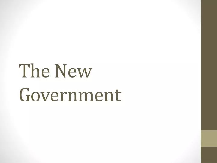 the new government