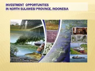 INVESTMENT OPPORTUNITIES IN N ORTH SULAWESI PROVINCE , INDONESIA