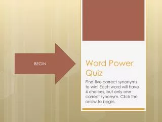 Word Power Quiz