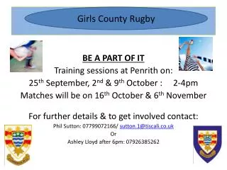 Girls County Rugby Union