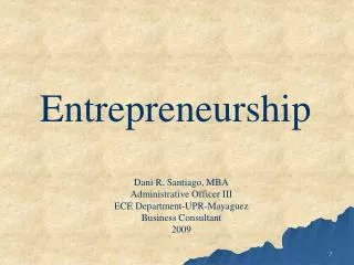 Entrepreneurship