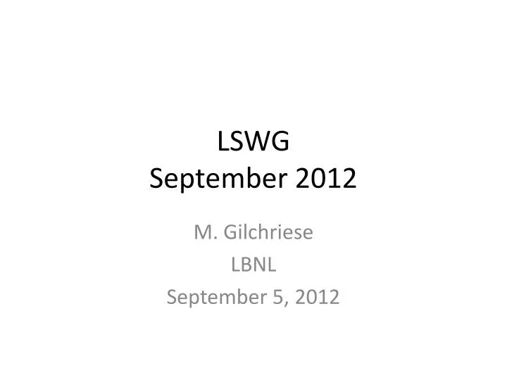 lswg september 2012
