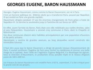 georges eugene baron haussmann