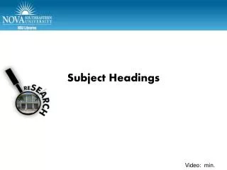 subject headings