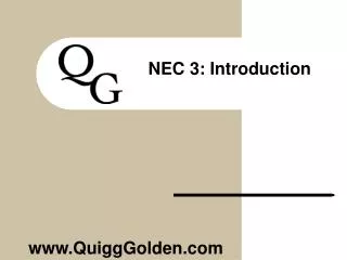 NEC 3 : Introduction