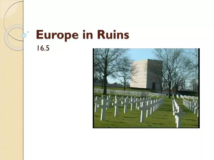 europe in ruins