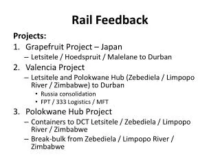 Rail Feedback