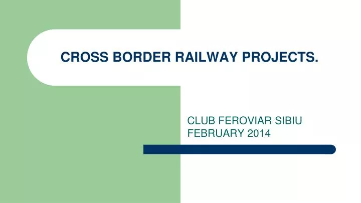 cross border railway projects