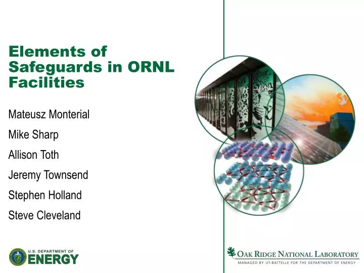 elements of safeguards in ornl facilities