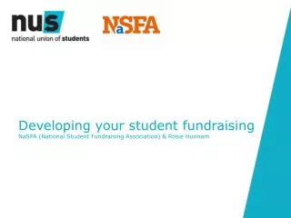Developing your student fundraising