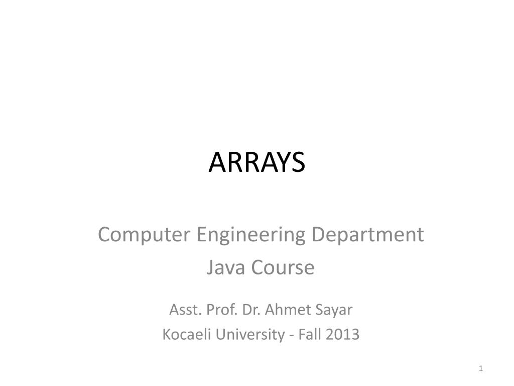 PPT - ARRAYS PowerPoint Presentation, free download - ID:2573917