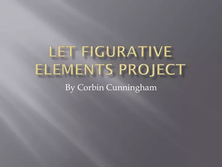 let figurative elements project