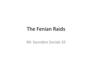 The Fenian Raids