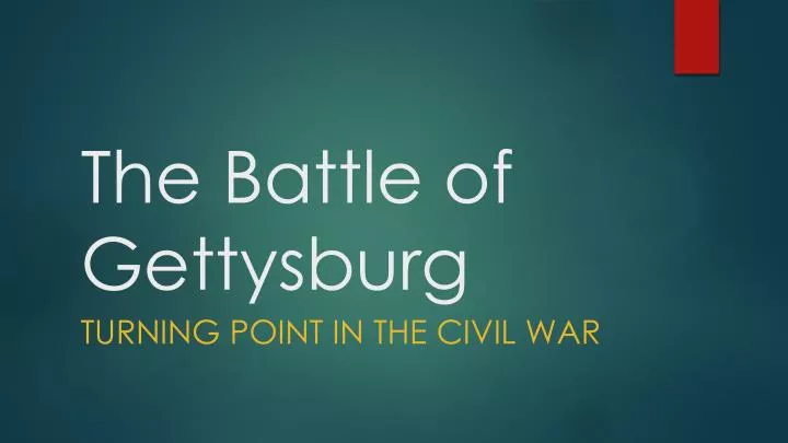 the battle of gettysburg