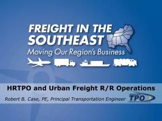 HRTPO and Urban Freight R/R Operations