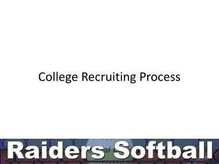 College Recruiting Process