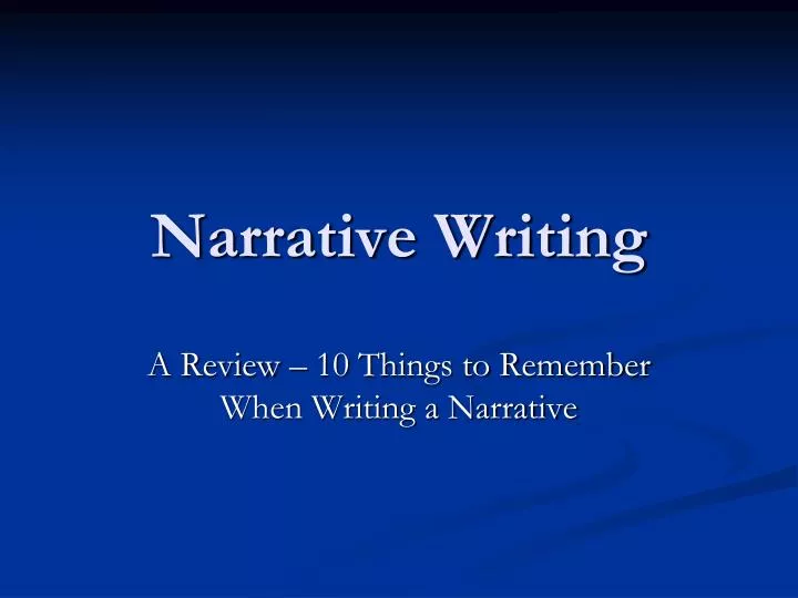 narrative writing