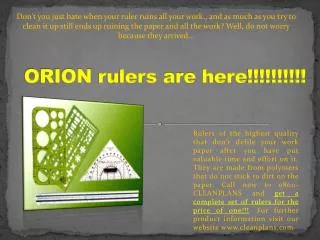 ORION rulers are here !!!!!!!!!!