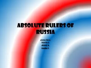 Absolute Rulers Of Russia