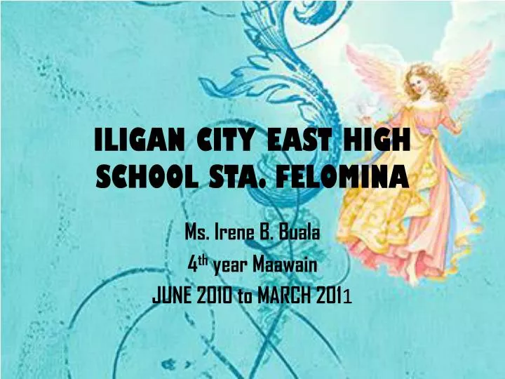 iligan city east high school sta felomina