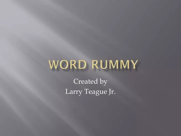 word rummy
