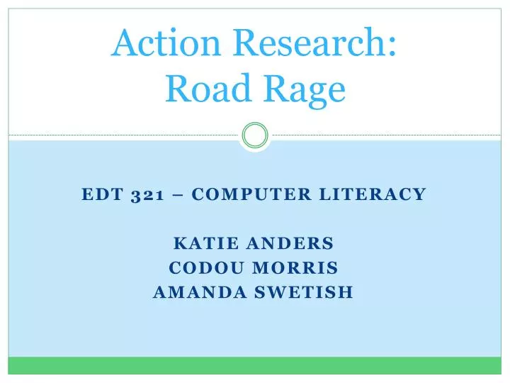 action research road rage