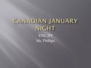 Canadian January Night