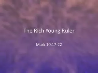 The Rich Young Ruler