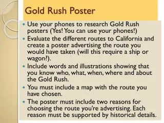 Gold Rush Poster