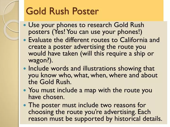 gold rush poster