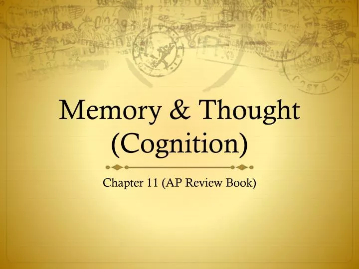 memory thought cognition