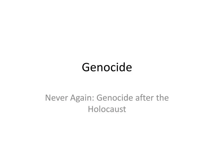 genocide