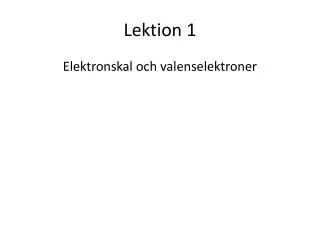 lektion 1