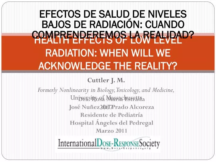 health effects of low level radiation when will we acknowledge the reality