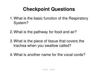 Checkpoint Questions
