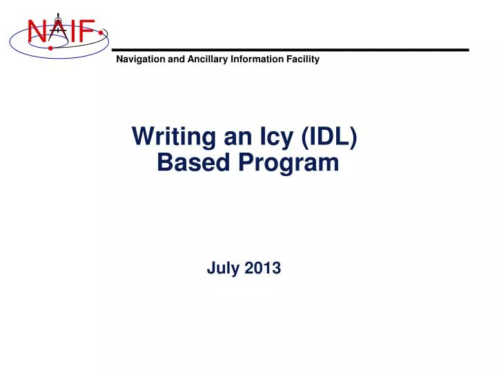 writing an icy idl based program
