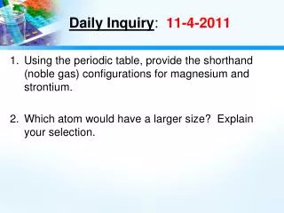 daily inquiry 11 4 2011