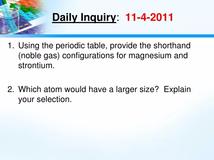 daily inquiry 11 4 2011