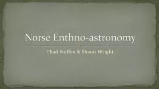 Norse Enthno -astronomy