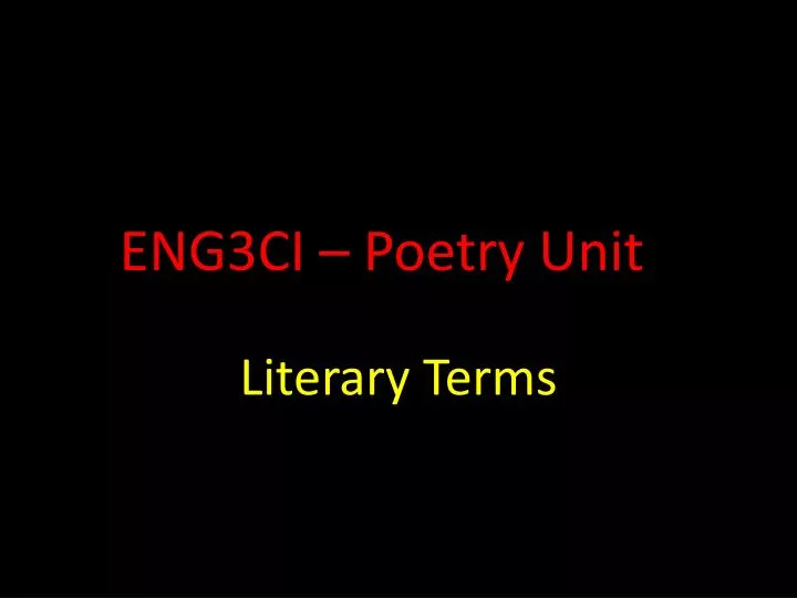 eng3ci poetry unit