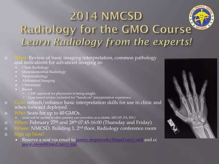 2014 nmcsd radiology for the gmo course learn radiology from the experts