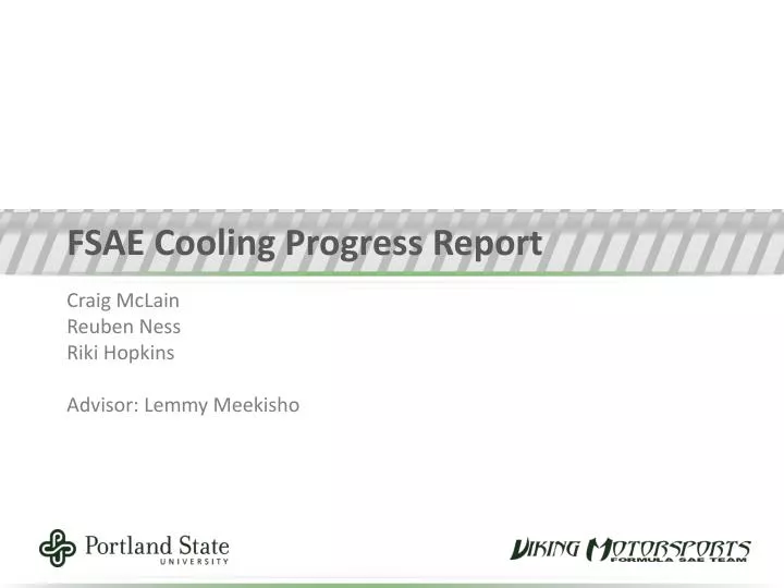 fsae cooling progress report