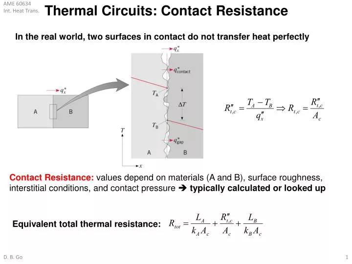 thermal circuits contact resistance