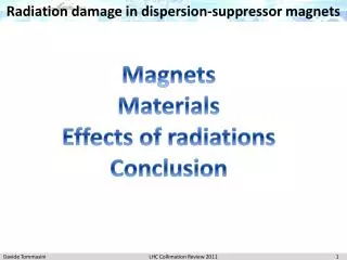 Radiation damage in dispersion-suppressor magnets