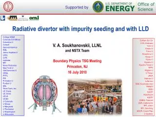 Radiative divertor with impurity seeding and with LLD