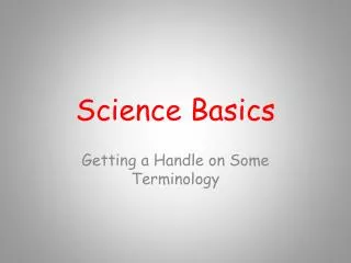 science basics