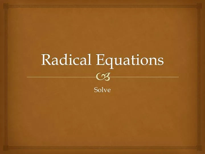 radical equations