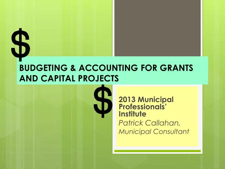 budgeting accounting for grants and capital projects