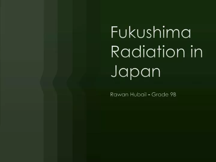 fukushima radiation in japan